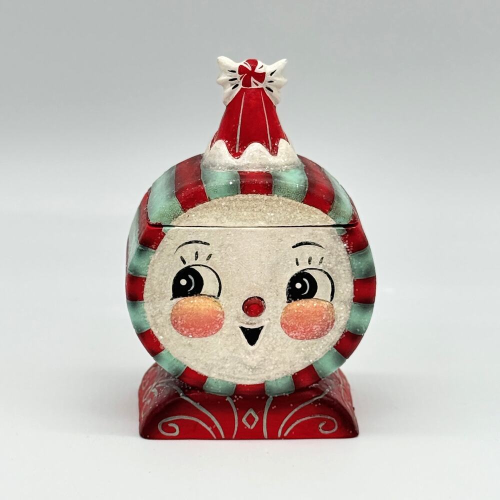 Bethany Lowe Johanna Parker Laughing Merrymint Candy Box Christmas Peppermint